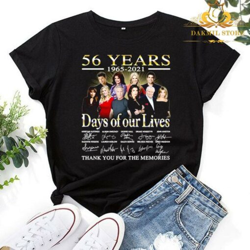 56 Years 1965-2021 Days Of Our Live Thank You For The Memories signature shirt 1