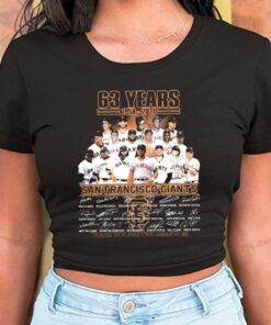 63 Years 1958-2021 San Francisco Giants Thank You For The Memories Shirt, San Francisco Giants For Men Shirt 5