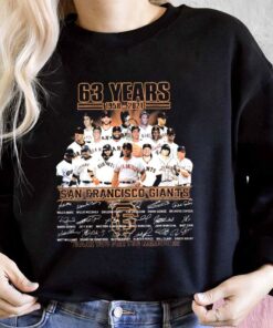 63 Years 1958-2021 San Francisco Giants Thank You For The Memories Shirt, San Francisco Giants For Men Shirt 6