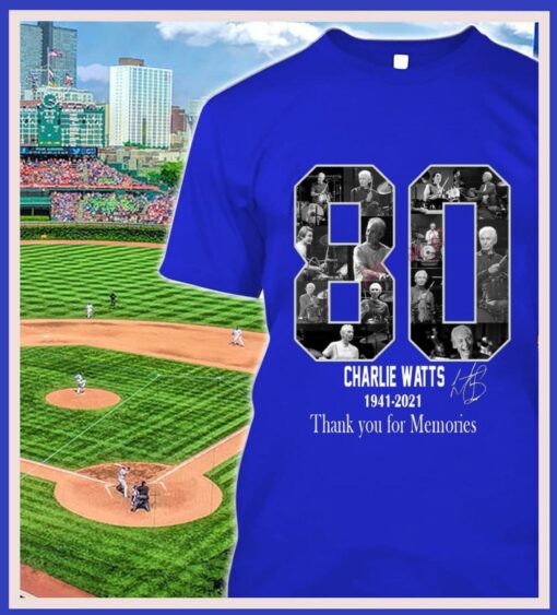 Funny 80 Charlie Watts Drummer 1941-2021 R.I.P Thank You For Memories shirt 2