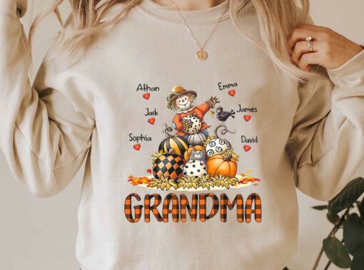 Athan Emma Jack Sophia James David Grandma Shirt, Grandma Shirt, Halloween For Men Shirt 3