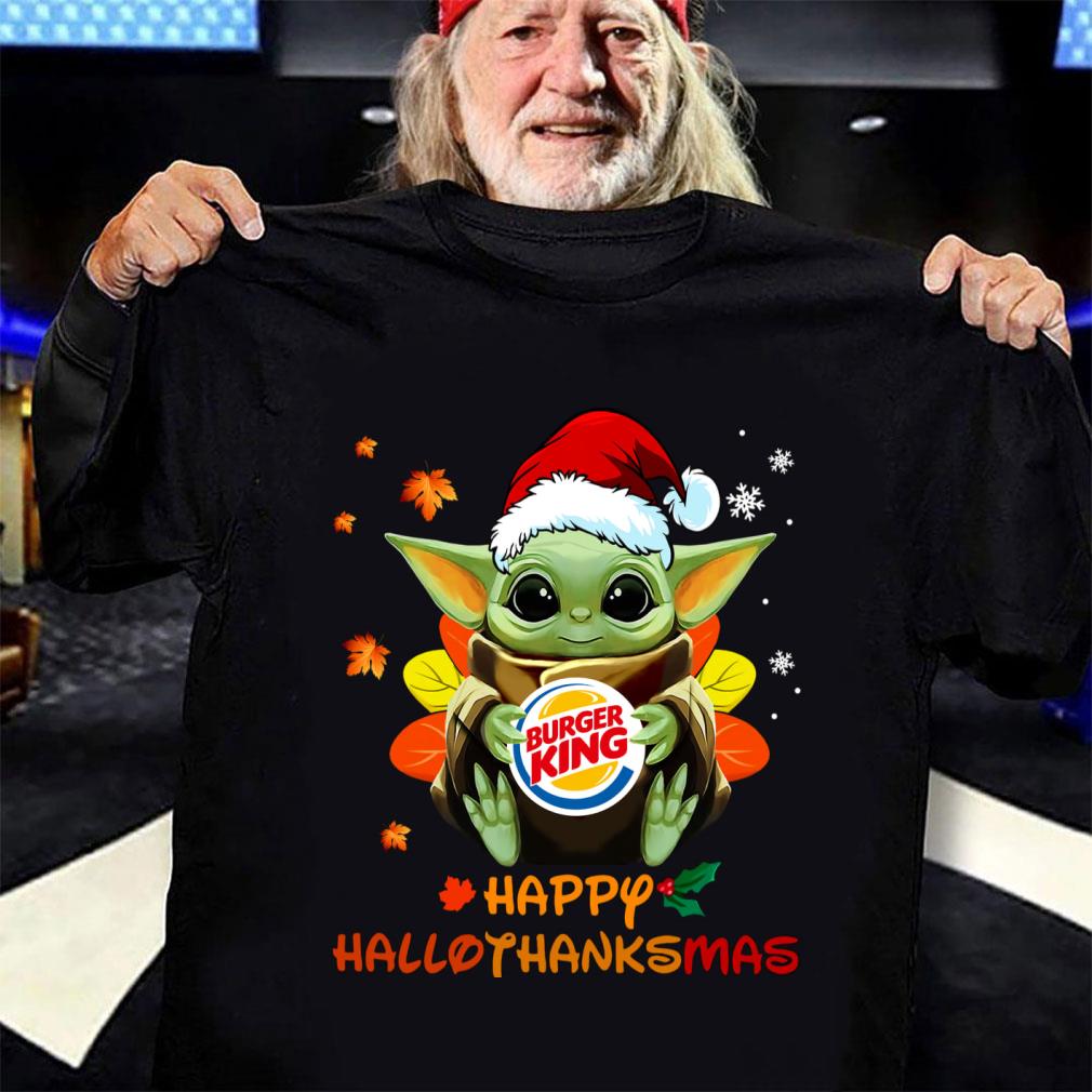 Official Baby Yoda Mashup Burger King Happy HalloThanksMas Shirt, Halloween, Thanksgiving, Christmas 4 Trending fashion news Baby Yoda Mashup Burger King Happy HalloThanksMas Shirt, Halloween, Thanksgiving, Christmas
