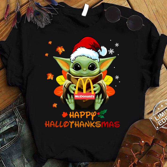 Hot Baby Yoda Mashup Mc Donald's Happy HalloThanksMas Shirt, Halloween, Thanksgiving, Christmas 1 Trending fashion news