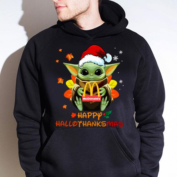 Baby Yoda Mashup Mc Donald's Happy HalloThanksMas Shirt, Halloween, Thanksgiving, Christmas