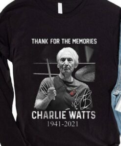 Funny Best Seller Charlie Watts Rest In Peace The Rolling Stones Shirt 7