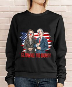 Best Biden Harris Clowns Go Down American Flag Halloween Shirt 7