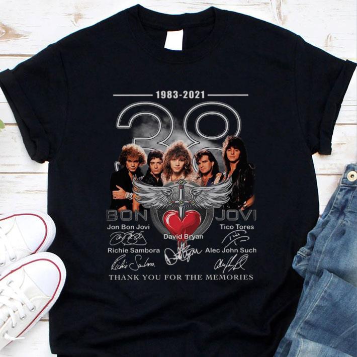 Original Bon Jovi band member 38 years 1983-2021 thank you for the memories signatures shirt 2 Trending fashion news Bon Jovi band member 38 years 1983-2021 thank you for the memories signatures shirt