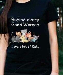 Cat Behind Every Good Shirt, Cat Behind Every Good Woman Are A Lot Of Cats Shirt 5