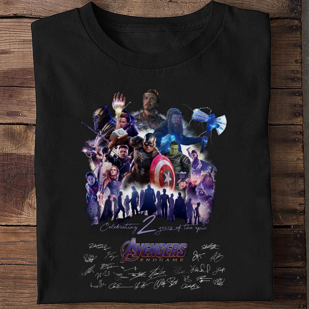 Celebrating 2 Years Of The Epic Avengers Endgame Marvel Signatures Shirt Best Celebrating 2 Years Of The Epic Avengers Endgame Marvel Signatures Shirt 2