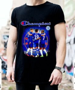 Hot Champion Chelsea FC Signatures Shirt, Kai Havertz, Mason Mount, N Golo Kante 5