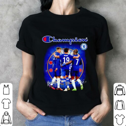 Hot Champion Chelsea FC Signatures Shirt, Kai Havertz, Mason Mount, N Golo Kante 3