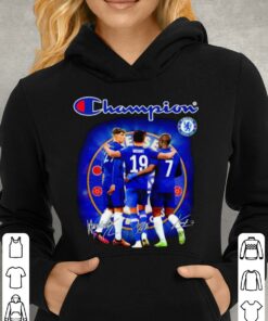 Hot Champion Chelsea FC Signatures Shirt, Kai Havertz, Mason Mount, N Golo Kante 7