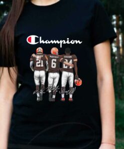Champion Cleveland Browns Best Player Signatures Shirt, Logo Champion Cleveland Browns Mayfield Ward Chubb Shirt 5