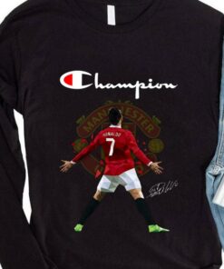 Hot Champion Cristiano Ronaldo Manchester United Signature Shirt 7