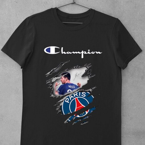 Best Champion Lionel Messi Paris Saint Germain Torn Shirt 1
