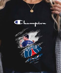 Best Champion Lionel Messi Paris Saint Germain Torn Shirt 5