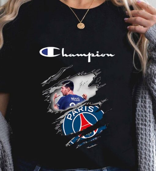 Best Champion Lionel Messi Paris Saint Germain Torn Shirt 2