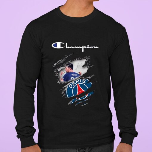Best Champion Lionel Messi Paris Saint Germain Torn Shirt 3