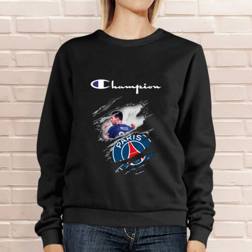 Best Champion Lionel Messi Paris Saint Germain Torn Shirt 4