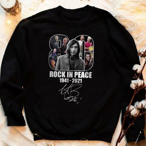 Official Charlie Watts Memorial Rock Legend Drummer Rock In Peace Shirt 4