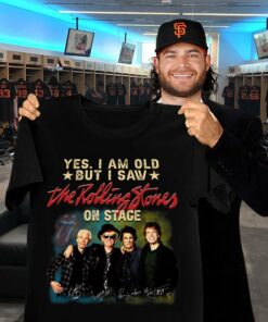 Official Charlie Watts Yes i am old but i saw The Rolling Stones on stage signatures shirt 5