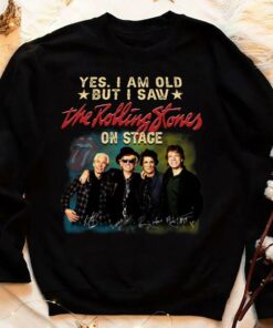 Official Charlie Watts Yes i am old but i saw The Rolling Stones on stage signatures shirt 7