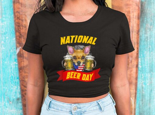 Chihuahua National Beer Day American Flag Shirt, Chihuahua For Men Shirt 2