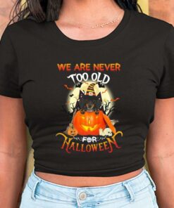 Dachshund Witch Pumpkin We Are Never Too Old For Halloween Shirt, Dachshund Halloween For Men Shirt 5