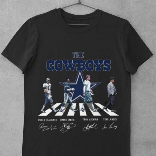 Original Dallas Cowboys The Cowboys Abbey Road Signatures Tom Landry Shirt 1