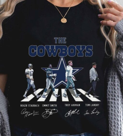 Original Dallas Cowboys The Cowboys Abbey Road Signatures Tom Landry Shirt 2