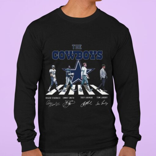 Original Dallas Cowboys The Cowboys Abbey Road Signatures Tom Landry Shirt 3