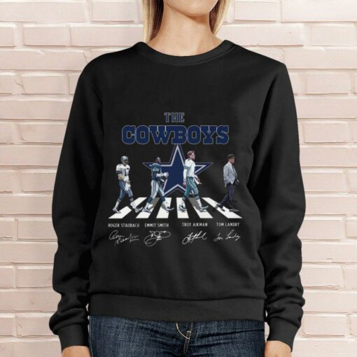 Original Dallas Cowboys The Cowboys Abbey Road Signatures Tom Landry Shirt 4