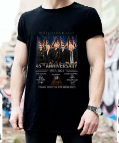 Awesome Def Leppard Band World Tour 2022 45th anniversary 1977-2022 Thank You For The Memories Signatures Shirt 5