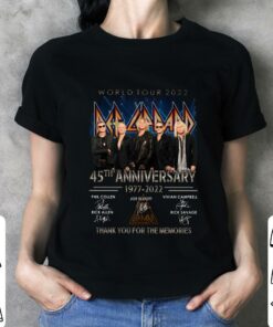 Awesome Def Leppard Band World Tour 2022 45th anniversary 1977-2022 Thank You For The Memories Signatures Shirt 6