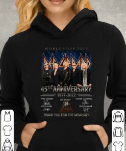 Awesome Def Leppard Band World Tour 2022 45th anniversary 1977-2022 Thank You For The Memories Signatures Shirt 7
