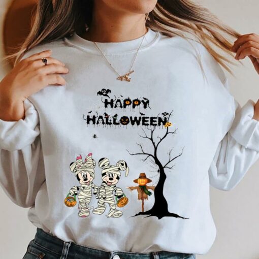Official Disney Mickey And Minnie Mouse Happy Halloween Shirt 4