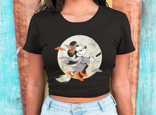 Disney Minnie Mouse Flying Witch Costume Halloween Shirt, Disney Minnie Mouse Halloween For Men Shirt 2
