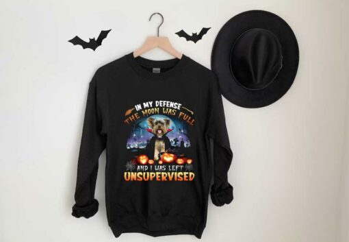 Dracula Halloween Shirt, Dracula Vampire Dog In My Defense The Moon Was Full And I Was Left Unsuowevised Shirt 3