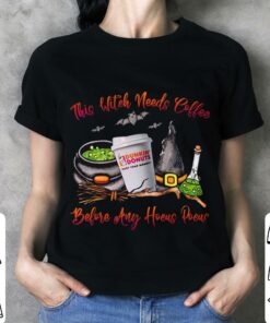 Best Dunkin Donuts Halloween This Witch Needs Coffee Before Any Hocus Pocus Shirt 6