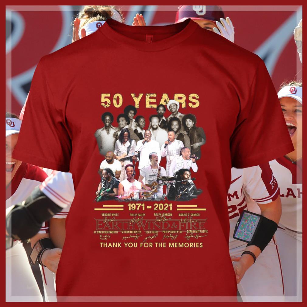 Hot Earth Wind & Fire EWF 50 years 1971-2021 thank you for the memories signatures shirt 5 Trending fashion news Earth Wind & Fire EWF 50 years 1971-2021 thank you for the memories signatures shirt