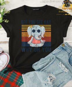 Eff You See Kay Why Oh You Funny Vintage Elephant Yoga Lover Shirt 4