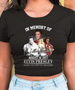 Elvis Presley Shirt, In Memory Of August 16 1977 Elvis Presley Thank You For The Memories For Men Shirt 5