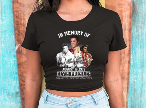 Elvis Presley Shirt, In Memory Of August 16 1977 Elvis Presley Thank You For The Memories For Men Shirt 2