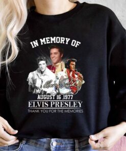 Elvis Presley Shirt, In Memory Of August 16 1977 Elvis Presley Thank You For The Memories For Men Shirt 6