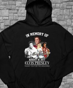 Elvis Presley Shirt, In Memory Of August 16 1977 Elvis Presley Thank You For The Memories For Men Shirt 7