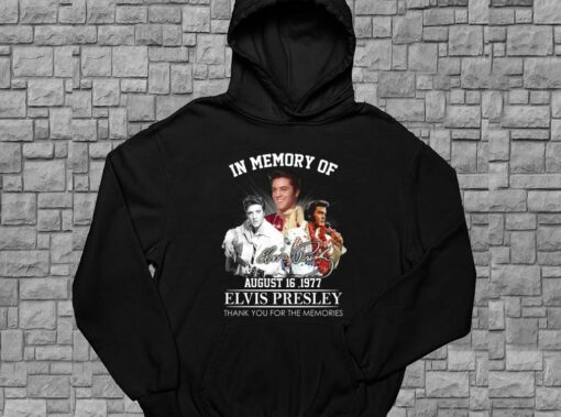 Elvis Presley Shirt, In Memory Of August 16 1977 Elvis Presley Thank You For The Memories For Men Shirt 4