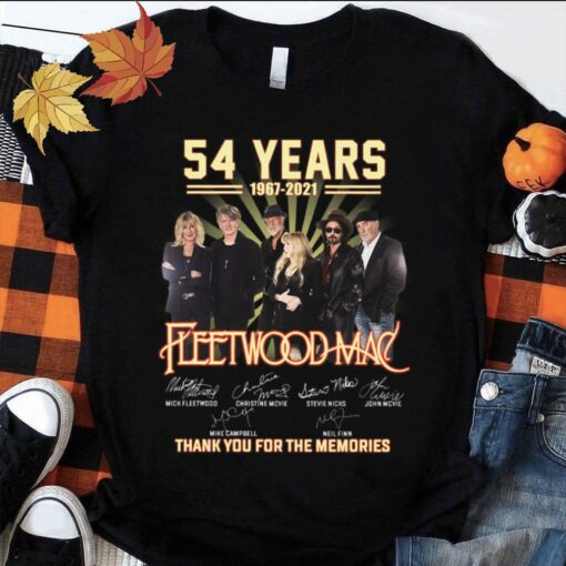 Funny Fleetwood Mac Band 54 Years 1967-2021 Thank You For The Memories Signatures Shirt 1