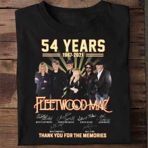 Funny Fleetwood Mac Band 54 Years 1967-2021 Thank You For The Memories Signatures Shirt 2