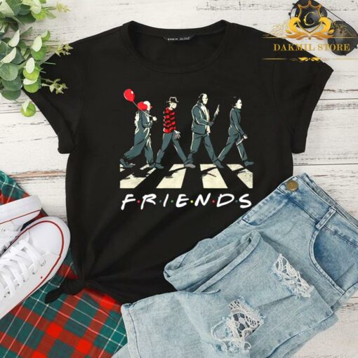 Friends Abbey Road Horror Movies Halloween T-Shirt,Halloween Friends Shirt, Halloween Horror Movie Killers 2