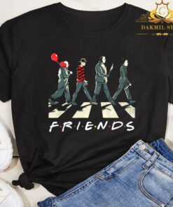 Friends Abbey Road Horror Movies Halloween T-Shirt,Halloween Friends Shirt, Halloween Horror Movie Killers 5